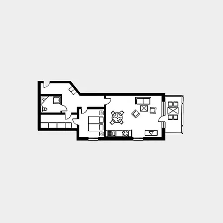 Strandvillen - Mit Meerblick, 1 Schlafzimmer Und Balkon Sv 757 *